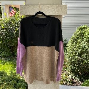 Drop shoulder sweater